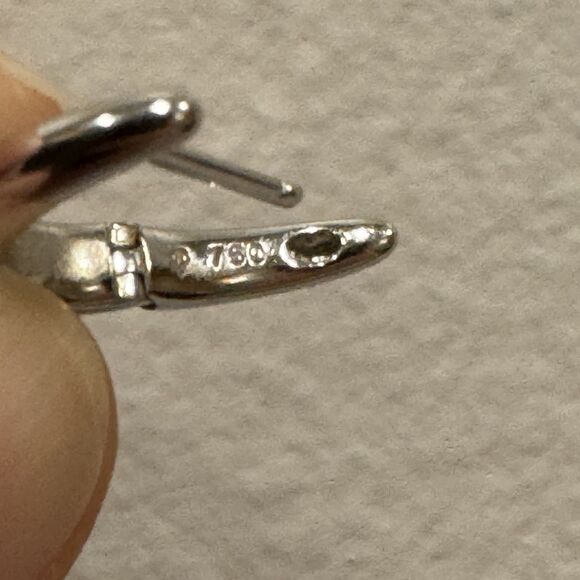 Mikimoto Akoya Cultured Pearl Hoop Earrings 18K White Gold Classic Elegance - Picture 3 of 10